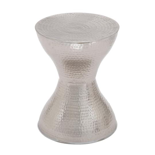18" Silver Iron Hourglass Accent Table By Ivory And Iris | 18" x 14" x 14" | Michaels®